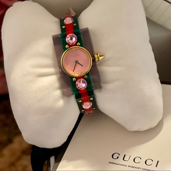 BNWT GUCCI Ladies Vintage Web Bangle Watch